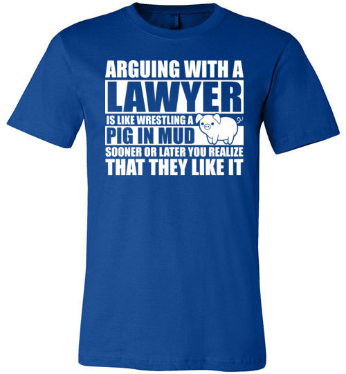 Arguing With A Lawyer Pig In Mud Canvas