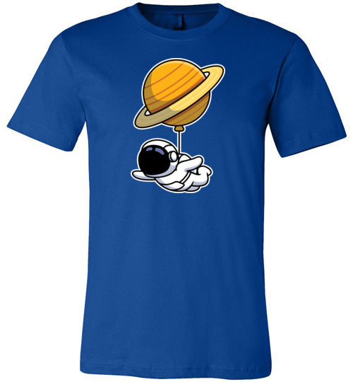 Astronaut Floating One Balloon Canvas