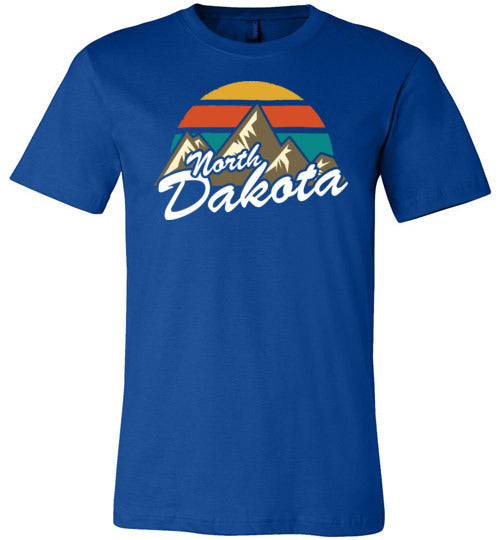 North Dakota Retro Mountains Canvas