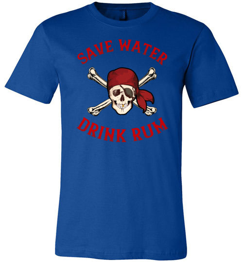 Pirate Save Water Drink Rum Canvas