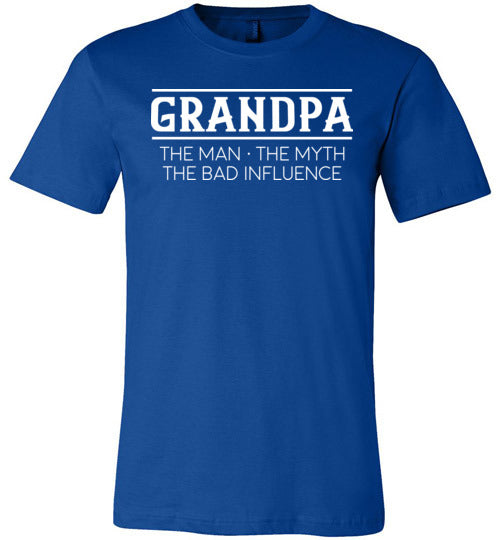Grandpa Man Myth Bad Influence Canvas