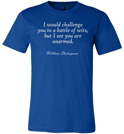 Shakespeare Battle of Wits Quote Canvas