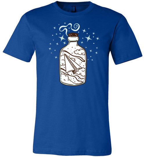 Paper Airplane Bottle Canvas