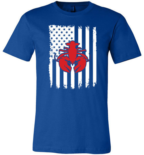 Crawfish American Flag Canvas