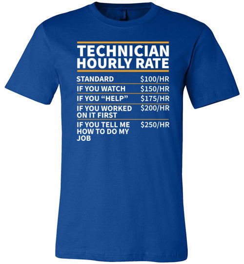 Technician Hourly Rate Canvas