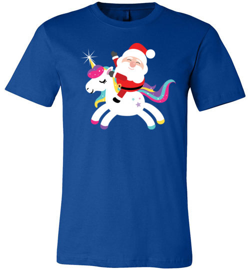 Santa Riding Unicorn Canvas