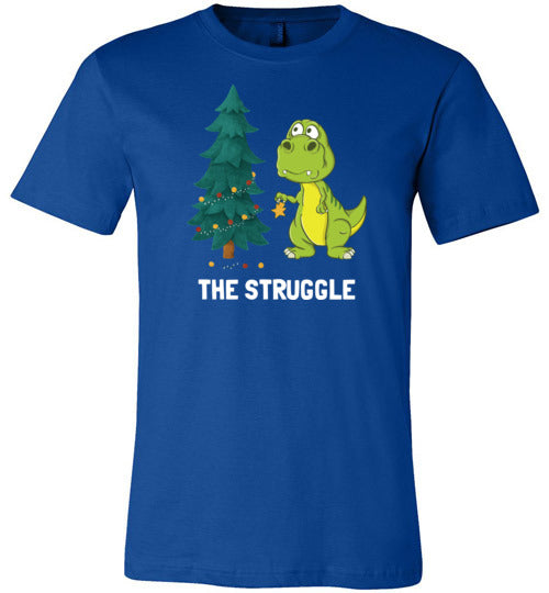 Dinosaur T-Rex Christmas Struggle Canvas