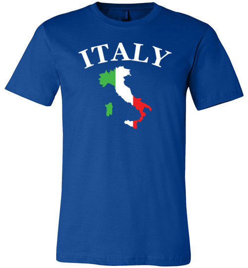 Italy Map Flag Canvas
