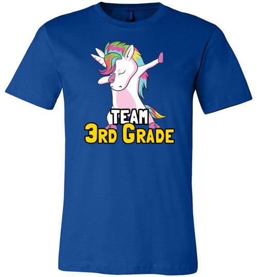 Team Third Grade Unicorn Canvas