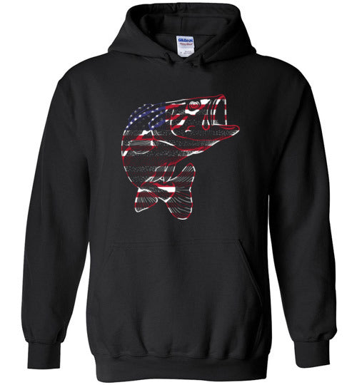 Bass Flag Fishing Hoodie