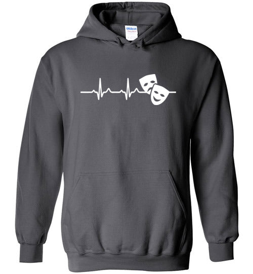 Theater Heartbeat Acting Masks Hoodie