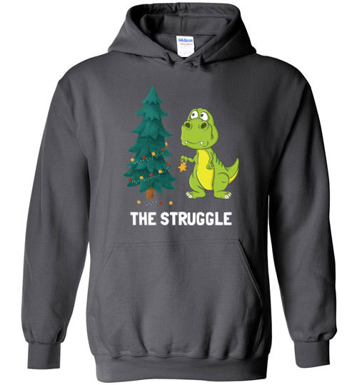 Dinosaur T-Rex Christmas Struggle Hoodie