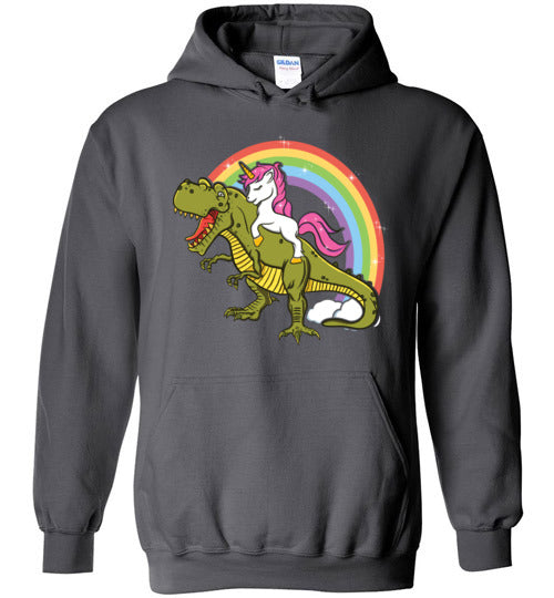 Unicorn Riding T-Rex Hoodie