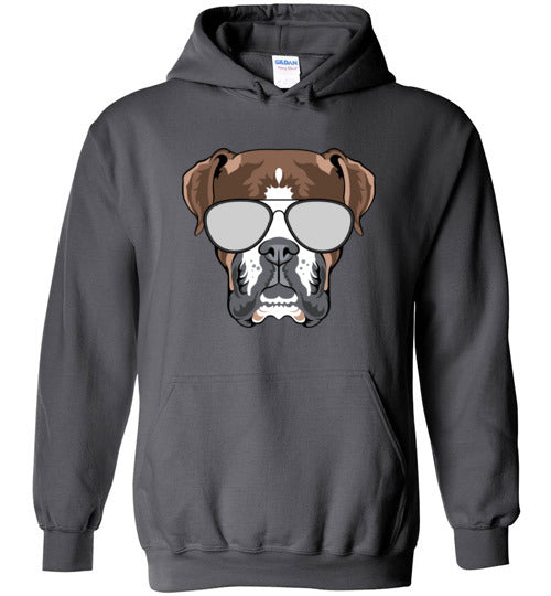 Boxer Dog Sunglasses Hoodie