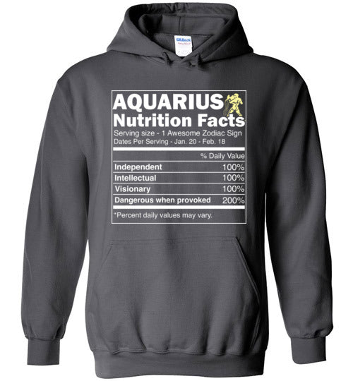 Zodiac Aquarius Nutrition Facts Hoodie