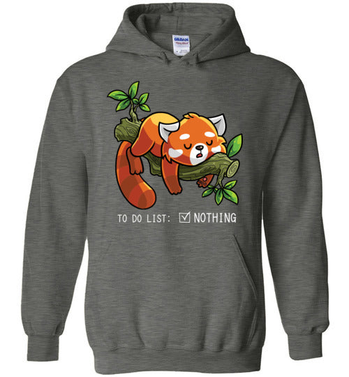 Red Panda To Do List Nothing Hoodie