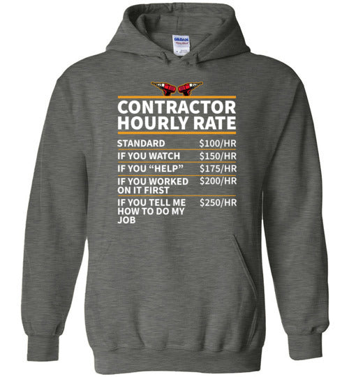 Contractor Hourly Rate Hoodie