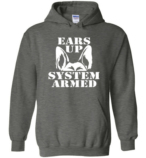 Ears Up System Armed German Shepherd Hoodie