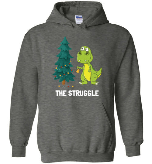 Dinosaur T-Rex Christmas Struggle Hoodie