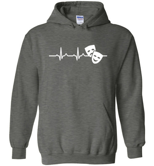 Theater Heartbeat Acting Masks Hoodie