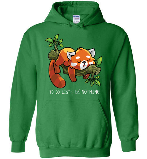Red Panda To Do List Nothing Hoodie