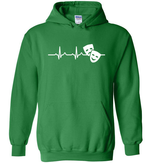 Theater Heartbeat Acting Masks Hoodie