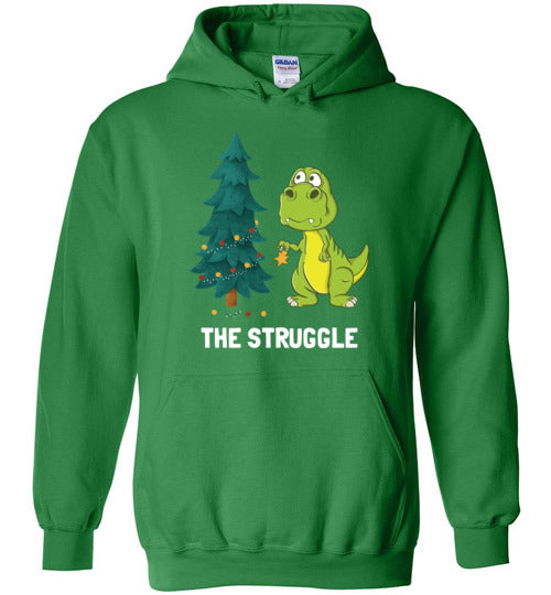 Dinosaur T-Rex Christmas Struggle Hoodie