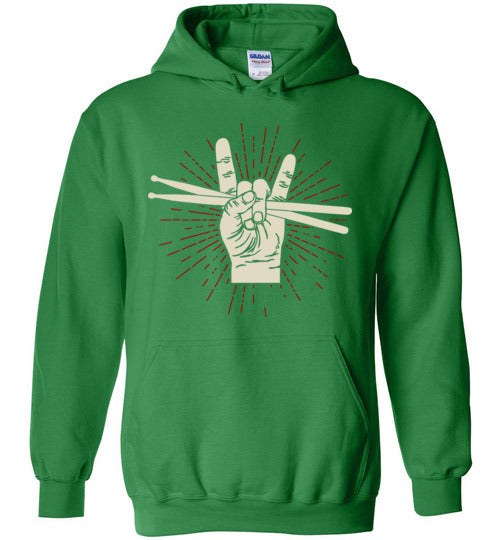 Drum Rock Hands Drumsticks Hoodie