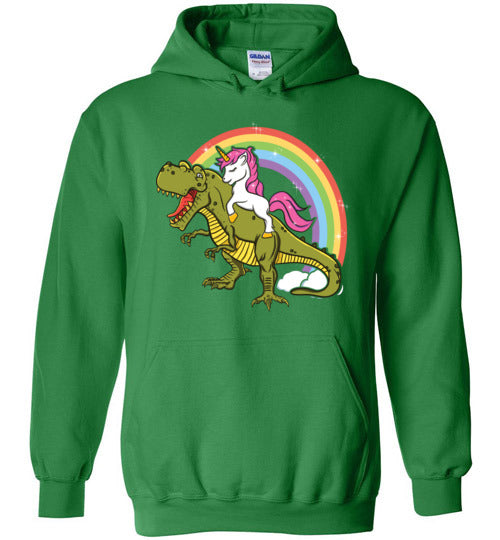 Unicorn Riding T-Rex Hoodie