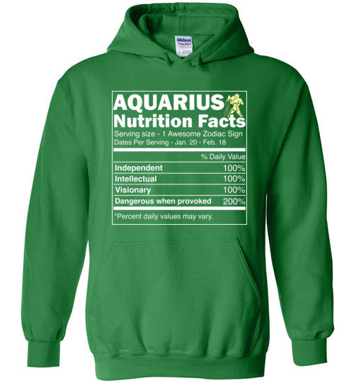 Zodiac Aquarius Nutrition Facts Hoodie