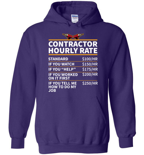 Contractor Hourly Rate Hoodie