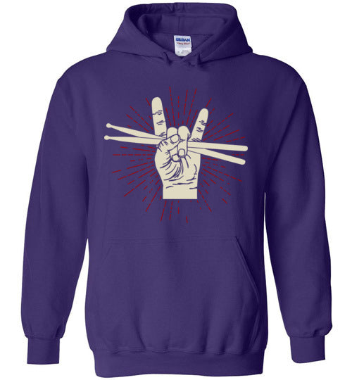 Drum Rock Hands Drumsticks Hoodie