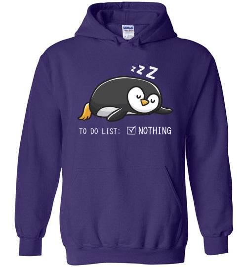 Penguin To Do List Hoodie