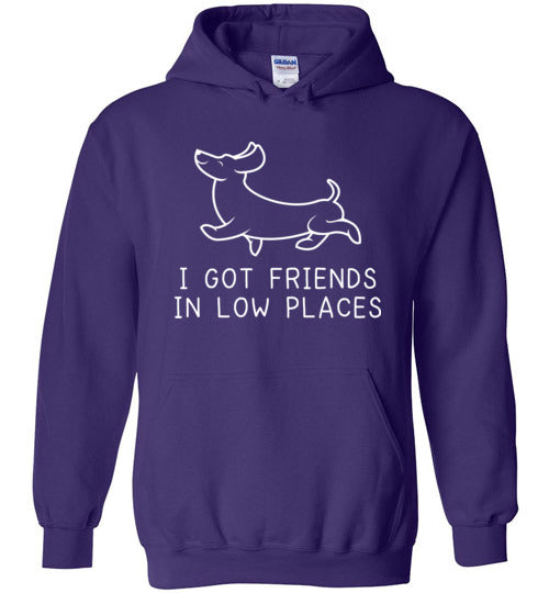Dachshund Friends Low Places Hoodie