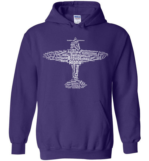 Aviation Word Cloud Hoodie