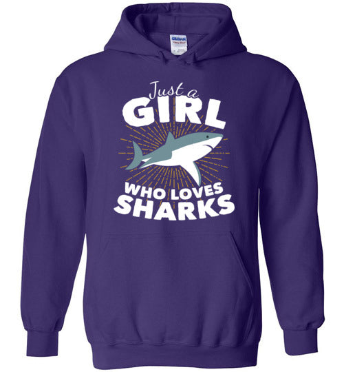 Just A Girl Who Loves Sharks Hoodie