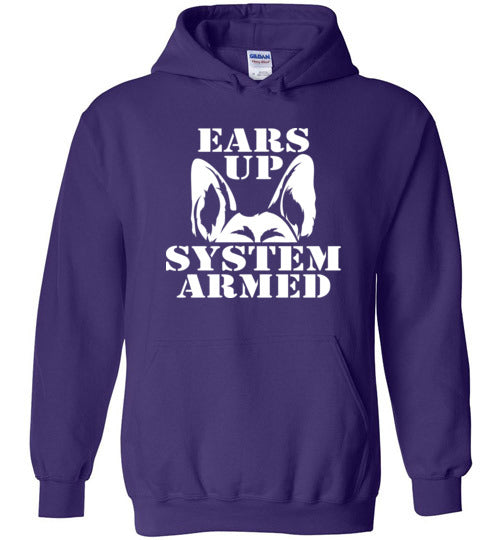 Ears Up System Armed German Shepherd Hoodie