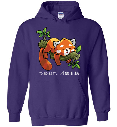 Red Panda To Do List Nothing Hoodie