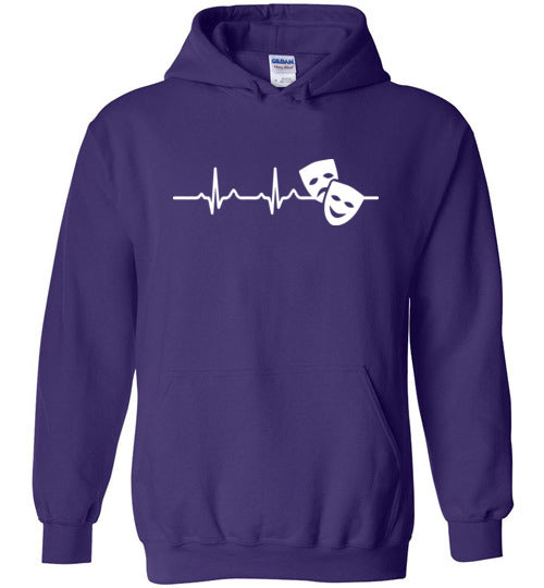 Theater Heartbeat Acting Masks Hoodie