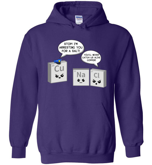 Periodic Table A Salt Copper Hoodie