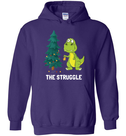 Dinosaur T-Rex Christmas Struggle Hoodie