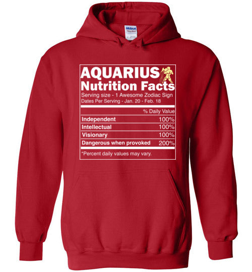 Zodiac Aquarius Nutrition Facts Hoodie