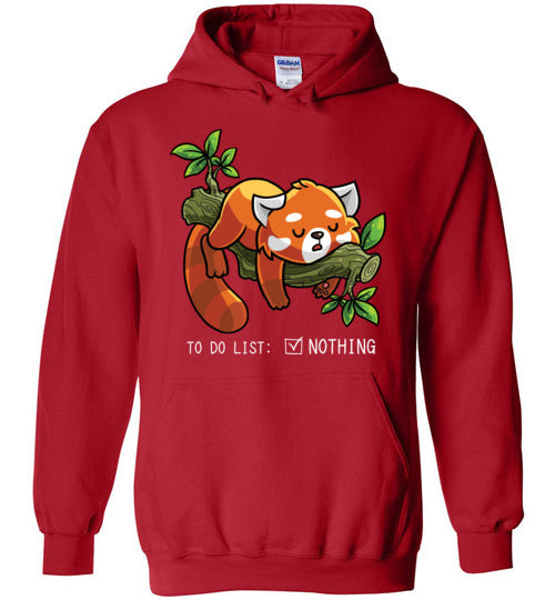 Red Panda To Do List Nothing Hoodie