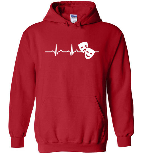Theater Heartbeat Acting Masks Hoodie