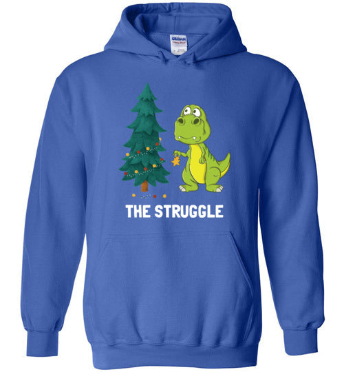 Dinosaur T-Rex Christmas Struggle Hoodie