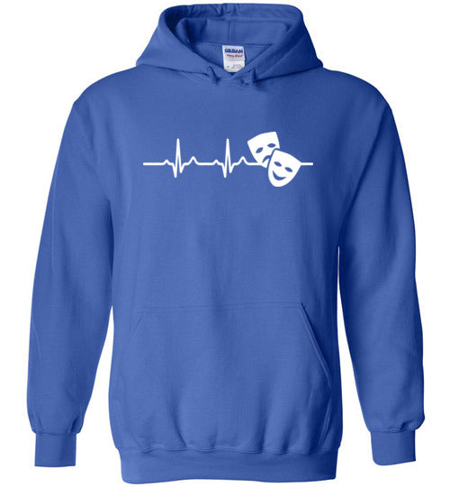 Theater Heartbeat Acting Masks Hoodie