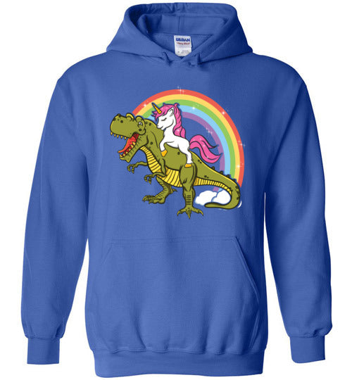 Unicorn Riding T-Rex Hoodie