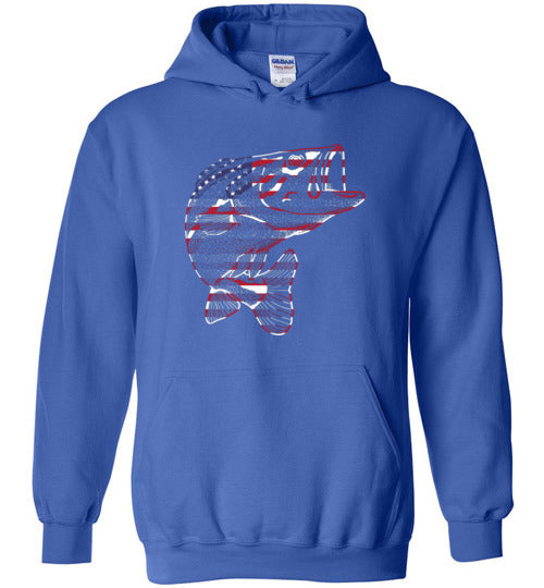 Bass Flag Fishing Hoodie