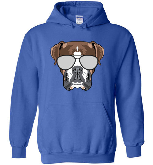 Boxer Dog Sunglasses Hoodie