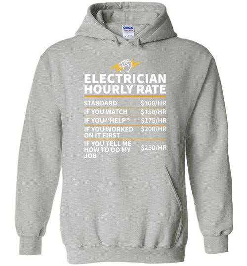 Electrician Hourly Rate Hoodie